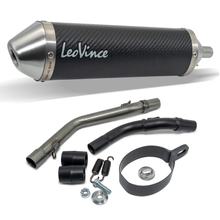 Silenciador final LeoVince X-FIGHT com aprovação, Carbono, ponteira em aço inoxidável para Fantic Motor Enduro / Motard / Competition / Performance 50 Ano. 2019 - 2020 E4