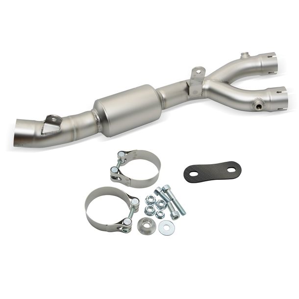 Exhaust pipe LeoVince connecting pipe without catalytic converter without approval, stainless steel for 15201 / 15201B / 15201T, Yamaha YZF-R1 / M 1000 Year 2015 - 2016 E3 / Year 2017 - 2019 E4 / Year 2020 - 2025 E5