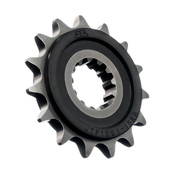 JT Sprockets 525 15T Rubberized Sprocket Inner Diameter 26mm/30mm for Yamaha MT-09 MT-07 YZF-R1 689 - 1000 ccm Year 2002 - 2021