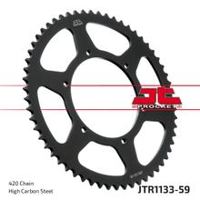 Kettenrad JT Sprockets 420 59Z vnitřní průměr 108mm rozteč otvorů 123mm pro Aprilia SX, Derbi Senda SM DRD X-Treme Pro Racing R RS4 Ltd Edition RS Motorhispania