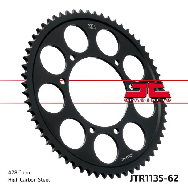 Kettenrad JT Sprockets 428 62Z Innendurchmesser 105mm Lochkreis 125mm für Aprilia SX ABS, Malaguti Dune F.B.Mondial SMX Enduro Supermoto XTM RX Zündapp Bj. 2017 - 2022