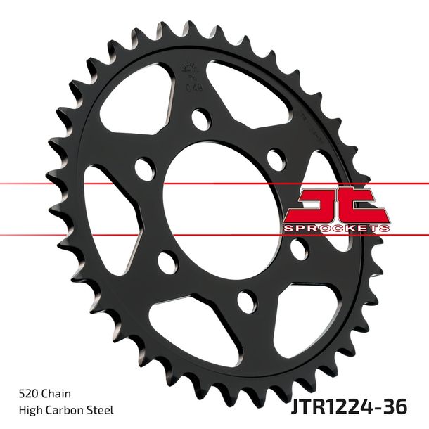 JT Sprockets 520 36Z tandwiel binnendiameter 68 mm boutcirkel 90 mm voor Honda CBR R 300 cc modeljaar 2018 - 2021