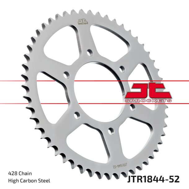 Kettenrad JT Sprockets 428 52Z Innendurchmesser 76mm Lochkreis 100mm für Yamaha MT- ABS YZF-R YZF R 125 ccm Bj. 2008 - 2022