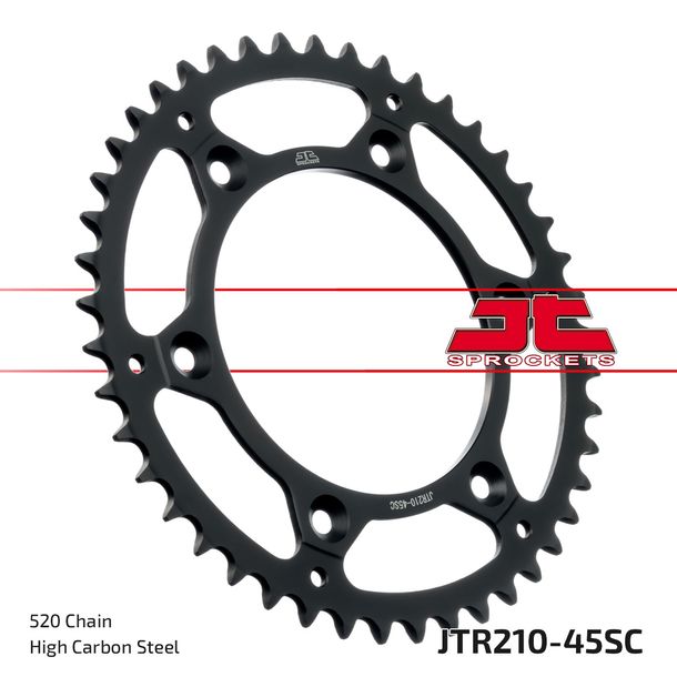 Kettenrad JT Sprockets 520 45Z Innendurchmesser 125mm Lochkreis 153mm für Honda CR R CRF L Rally, HM CRE F XR RX 125 - 650 ccm Bj. 1983 - 2021