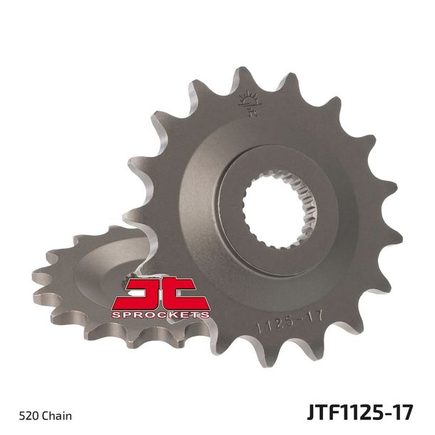 Ritzel JT Sprockets 520 17Z feinverzahnt Innendurchmesser 22mm / 24mm für Aprilia Tuareg Wind Pegaso ETX 600 ccm Bj. 1987 - 1992