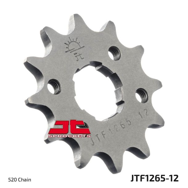 JT Sprockets 520 12Z coarse-toothed sprocket inner diameter 22 mm/25 mm for E-ton VXL Vector ST, TGB Blade SYM Quad Lander Bombardier - Can-am DS Daelim