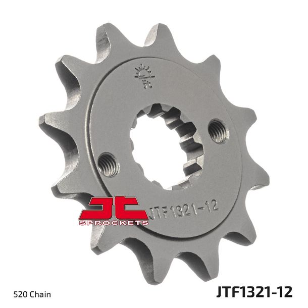 JT Sprockets 520 12Z fijngetand tandwiel binnendiameter 18,4 mm/21,6 mm voor Honda CBR R CRF L Rally CBF 250/300 cc bouwjaar 1996 - 2021