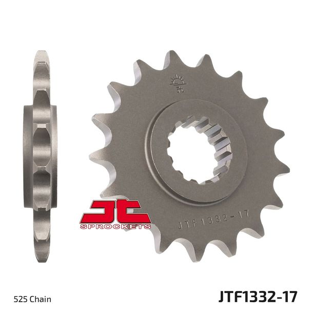 Ritzel JT Sprockets 525 17Z feinverzahnt Innendurchmesser 26mm / 30mm für Honda CB F2 Seven Fifty R RA VFR F ABS Crossrunner X 750 - 1000 ccm Bj. 1991 - 2022