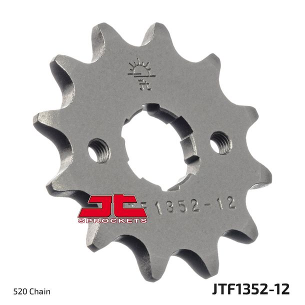 JT Sprockets 520 12Z coarse-toothed inner diameter 19mm/22mm for Adly ATV Sport Hurricane XS, Beeline Bestia 3.3 Offroad Supermoto Crossroad Honda TRX