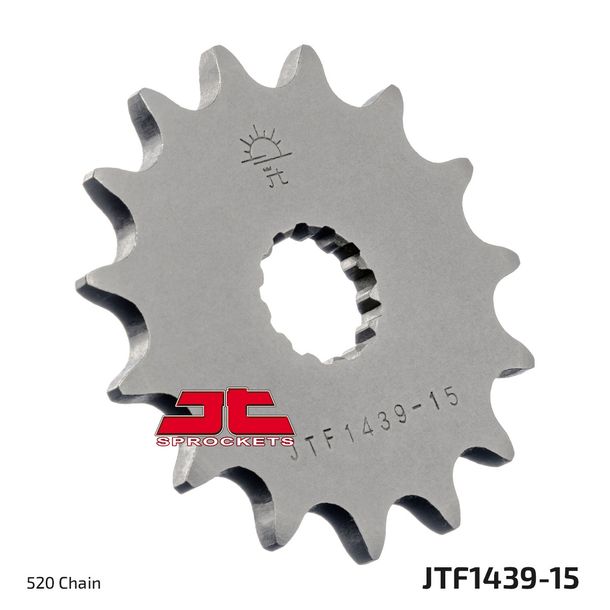 Piñón dentado fino JT Sprockets 520 15T, diámetro interior 19,5 mm/22 mm para Suzuki LT E Quadrunner Quadsport 160 ccm