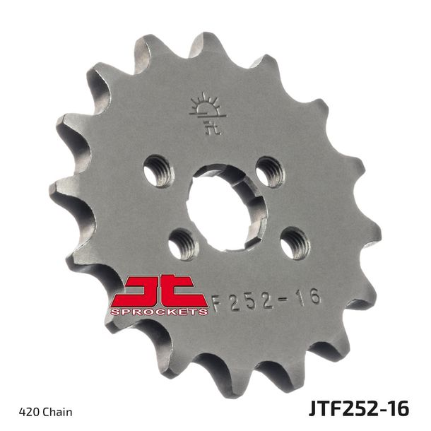 JT Sprockets 420 16Z grof getand binnendiameter 15mm/17mm voor Honda XR R 80 cc bouwjaar 1979 - 2003