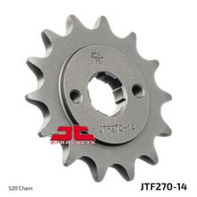 JT Sprockets 520 14Z grofgetande binnendiameter 18 mm/20 mm voor SMC Black Hawk, Derbi DXR Honda CB Two-Fifty REX Quad Cheetah Stinger Titan