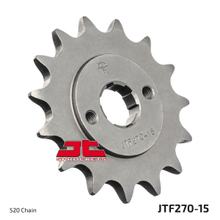 JT Sprockets 520 15Z grof getand binnendiameter 18 mm/20 mm voor SMC Black Hawk, Derbi DXR Honda CB Two-Fifty REX Quad Cheetah Stinger Titan
