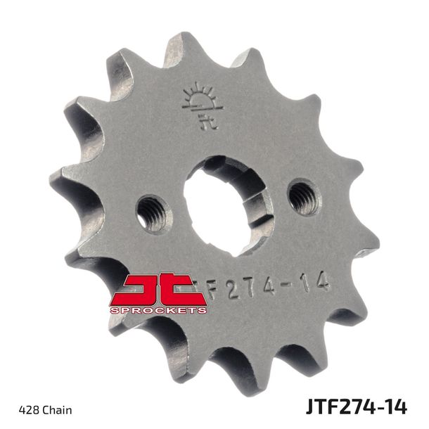 JT sprocket 428 14T coarse-toothed inner diameter 15mm/17mm for Honda MTX MSX CRF F 80 - 125 ccm Year 1985 - 2020