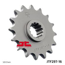 Pinhão JT Sprockets 525 16Dentes fino, diâmetro interno 21,6mm / 25mm para Honda CB CB-1 F CBF N CBR R RR ABS RVF 250 - 500 ccm Ano 1988 - 2018