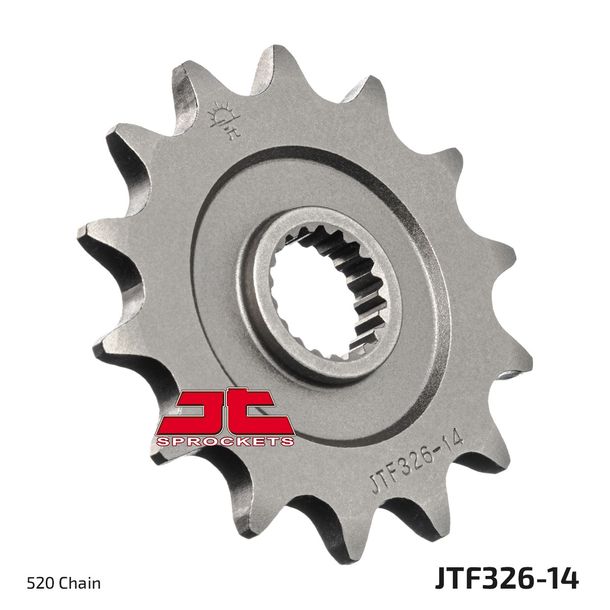 Ritzel JT Sprockets 520 14Z feinverzahnt Innendurchmesser 18mm / 20mm für Honda CR R 125 ccm Bj. 1987 - 2003