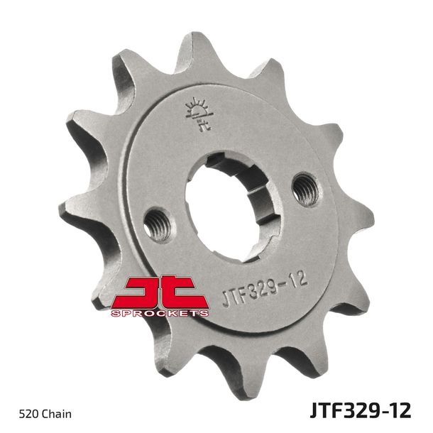 Piñón de dientes gruesos JT Sprockets 520 12Z, diámetro interior 18 mm/20 mm para Honda CA Rebel MTX RW 125 / 200 ccm Año 1983 - 2000