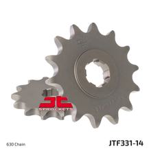 Pinhão JT Sprockets 630 14D dentes grossos diâmetro interno 21mm / 25mm para Honda CB F1 A Four 750 ccm ano 1977 - 1978