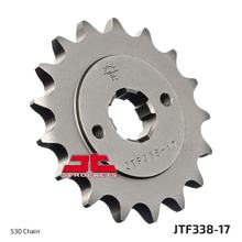Pinhão JT Sprockets 530 17D dentes grossos diâmetro interno 21mm / 25mm para Honda CB SC Nighthawk 650 ccm ano 1979 - 1983