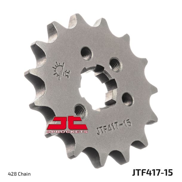 Piñón de dientes gruesos JT Sprockets 428 15Z, diámetro interior 16 mm/20 mm para Kawasaki KMX BN A Eliminator 125 ccm Año 1991 - 2007