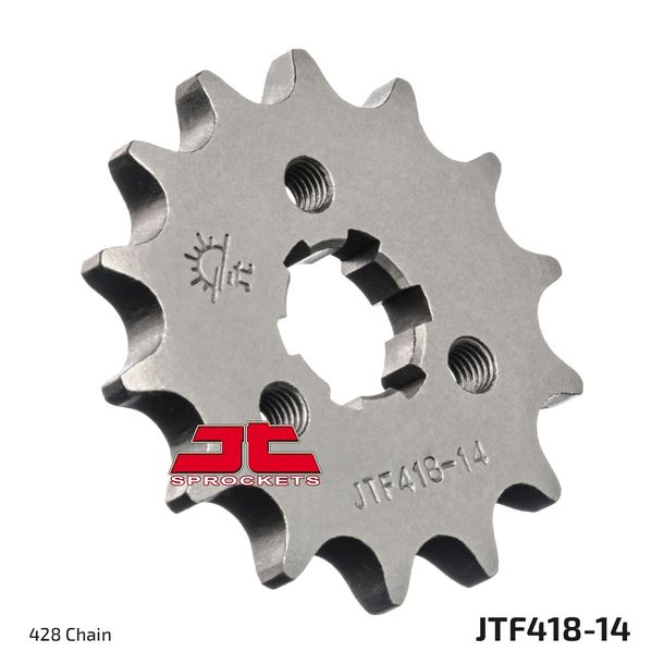 JT Sprockets 428 14Z grofgetand tandwiel binnendiameter 16mm/20mm voor Kawasaki KX KE 125/175 ccm bouwjaar 1974 - 1982