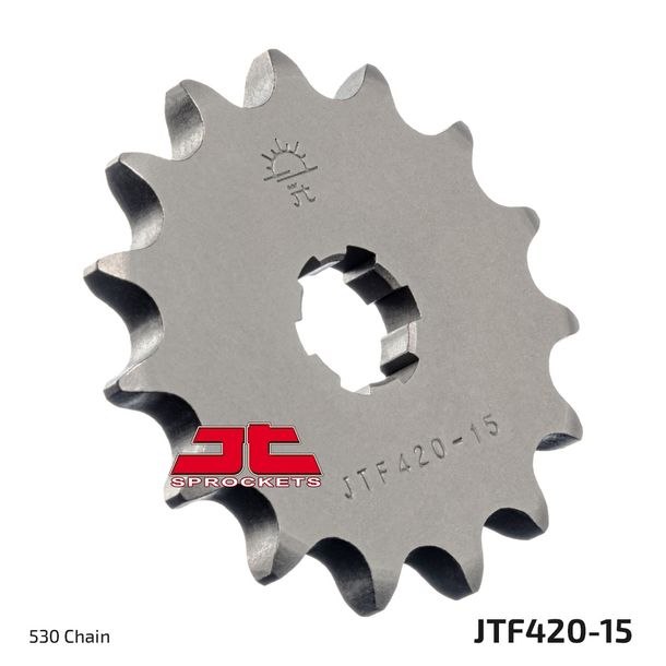 JT sprocket 530 15Z coarse-toothed inner diameter 18 mm/22 mm for Suzuki GT 500 ccm Year 1976 - 1979