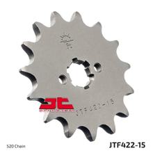 JT Sprockets 520 15Z coarse-toothed sprocket inner diameter 16 mm/20 mm for Kawasaki KX, Suzuki GT E X5 Yamaha YZ BW Big Wheel KDX 125 - 200 ccm Year 1973 - 1993