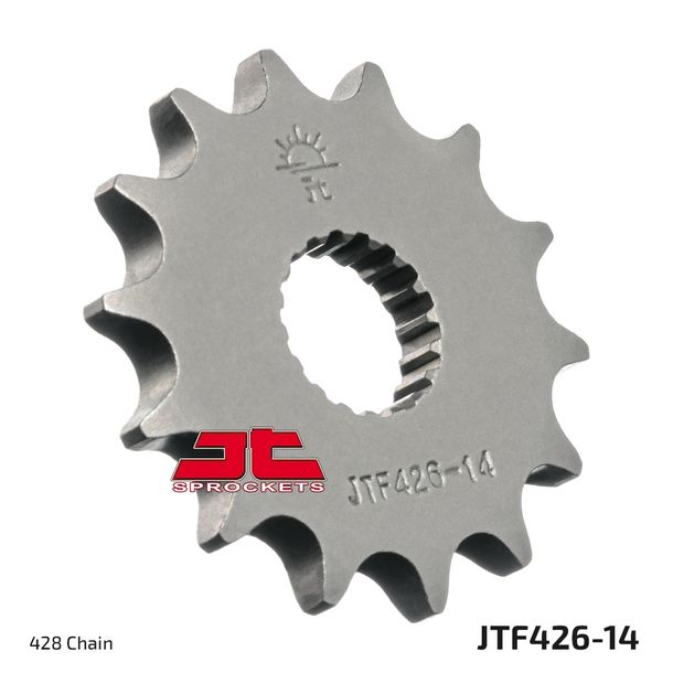 Piñón dentado fino JT Sprockets 428 14T, diámetro interior 18 mm/20 mm para Kreidler Supermoto Dice GS SM DT, Suzuki S SU Enduro DD Hyosung GA 2V Cruise