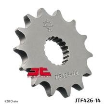 Ritzel JT Sprockets 428 14Z feinverzahnt Innendurchmesser 18mm / 20mm für Kreidler Supermoto Dice GS SM DT, Suzuki S SU Enduro DD Hyosung GA 2V Cruise