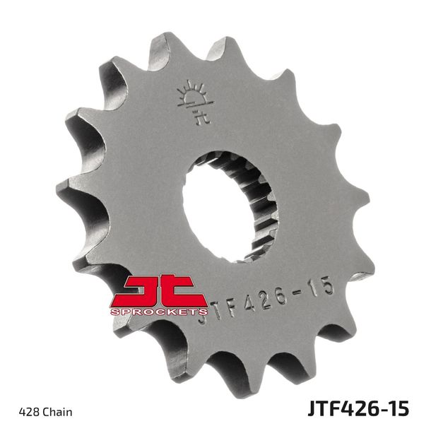 Pignon à dents fines JT Sprockets 428 15T, diamètre intérieur 18 mm/20 mm pour Kreidler Supermoto Dice GS SM DT, Suzuki S SU Enduro DD Hyosung GA 2V