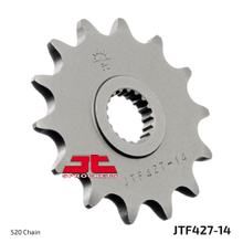 Pinhão JT Sprockets 520 14Z dentes finos diâmetro interno 18mm / 20mm para Suzuki RM RM-Z PE 125 - 250 ccm ano 1978 - 2012