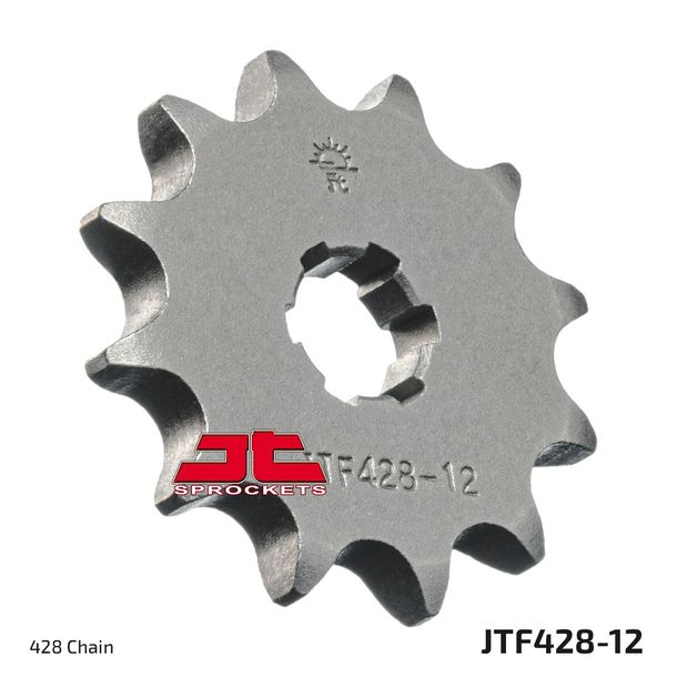 JT Sprockets 428 12Z grof getand binnendiameter 13 mm/16 mm voor Suzuki TS XE DR-Z, Yamaha YZ 70/80 cc bouwjaar 1977 - 2019
