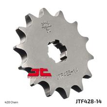 Pinhão JT Sprockets 428 14Z dentes grossos diâmetro interno 13mm / 16mm para Suzuki TS XE DR-Z, Yamaha YZ 70 / 80 ccm ano 1977 - 2019
