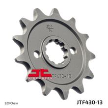 Pinhão JT Sprockets 520 13D dentes finos diâmetro interno 16,7mm / 20mm para Suzuki RM-Z, Kawasaki KX F GSX GT E 250 ccm ano 1979 - 2006