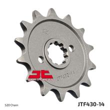 Pinhão JT Sprockets 520 14 dentes fino, diâmetro interno 16,7mm / 20mm para Suzuki RM-Z, Kawasaki KX F GSX GT E 250 ccm Ano de fabricação 1979 - 2006
