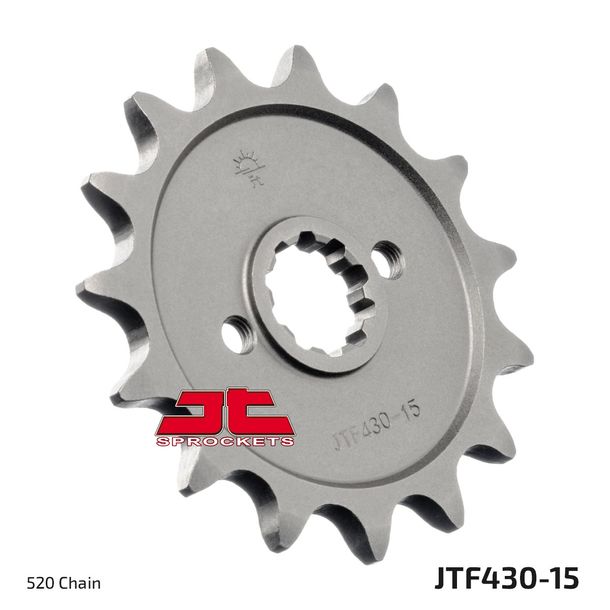 Ritzel JT Sprockets 520 15Z feinverzahnt Innendurchmesser 16,7mm / 20mm für Suzuki RM-Z, Kawasaki KX F GSX GT E 250 ccm Bj. 1979 - 2006