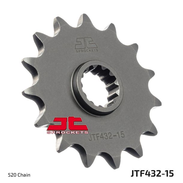 JT Sprockets 520 15T fine toothed sprocket inner diameter 19.5mm/22mm for Suzuki DR-Z E K DR S SH SE, Beta Alp 4.0 SM RM 200 - 400 ccm Year 1982 - 2020
