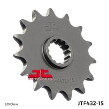 JT Sprockets 520 15Z fijngetand tandwiel binnendiameter 19,5 mm/22 mm voor Suzuki DR-Z E K DR S SH SE, Beta Alp 4.0 SM RM 200 - 400 ccm bouwjaar 1982 - 2020