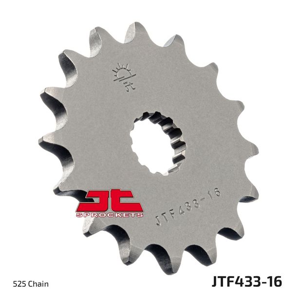 Piñón dentado fino JT Sprockets 525 16T de diámetro interior 19,5 mm/22 mm para Suzuki GSF Bandit TS ER GSX SS Katana 250 / 400 ccm Año 1971 - 1995