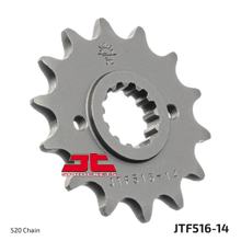 Vodící ozubené kolo JT Sprockets 520 14Z jemnozubé vnitřní průměr 21,6mm / 25mm pro Suzuki GS, Kawasaki KLR Tengai KLX S F A 250 - 650 ccm r. v. 1984 - 2017
