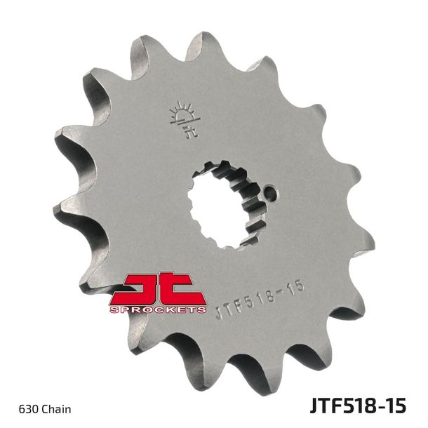 Pignon à dents fines JT Sprockets 630 15T, diamètre intérieur 21,6 mm/25 mm pour Suzuki GSX GT, Kawasaki Z LTD Belt Drive S Katana Z1 650 - 1100 ccm Année 1973 - 1987