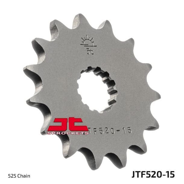 Zębatka JT Sprockets 520 15Z drobnozębna, średnica wewnętrzna 21,7mm / 25mm do Suzuki GSX-R, Kawasaki ZR-7 S GSR 600 - 1050 ccm Rok prod. 1991 - 2021