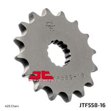 Pinhão JT Sprockets 428 16Z dentes finos diâmetro interno 17,7mm / 20mm para Yamaha DT X, Kawasaki Ninja Z Derbi GPR Nude Racing RE TDR R Sachs ZZ ZX anos 1993 - 2020