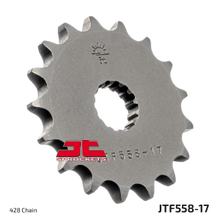 Pinhão JT Sprockets 428 17Z dentes finos diâmetro interno 17,7mm / 20mm para Yamaha DT X, Kawasaki Ninja Z Derbi GPR Nude Racing RE TDR R Sachs ZZ ZX ano 1993 - 2020