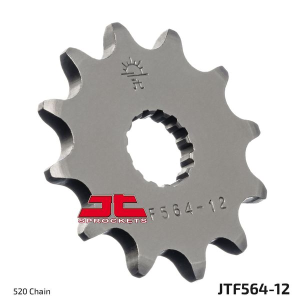 JT Sprockets 520 12T fine toothed sprocket inner diameter 17.7 mm/20 mm for KTM LC2, Gas EC Yamaha YZ 125 ccm Year 1987 - 2016