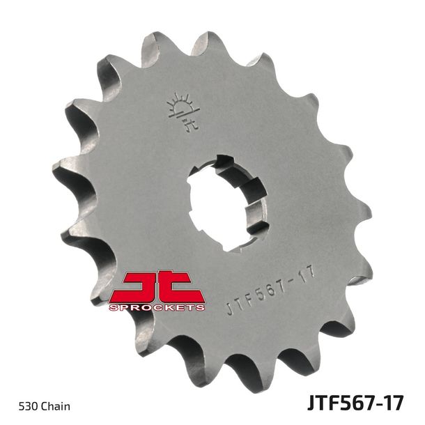 JT Sprockets 530 17Z grofgetand tandwiel binnendiameter 21 mm/25 mm voor Yamaha RD LC 250 - 400 ccm bouwjaar 1976 - 1983