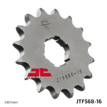 Pinhão JT Sprockets 530 16Z dentes grossos diâmetro interno 26mm / 30mm para Yamaha XS SE US Custom Special 650 ccm ano 1975 - 1983