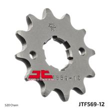 Pastnák JT Sprockets 520 12Z s hrubým ozubením vnitřní průměr 21mm / 25mm pro Yamaha XV Virago S YFM Wolverine Bruin Hunter Raptor, Kawasaki Z Warrior ER