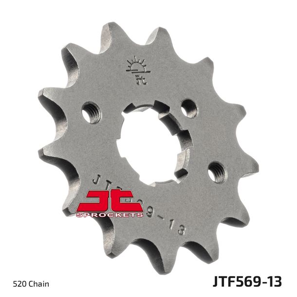 JT Sprockets 520 13Z grof getand binnendiameter 21 mm/25 mm voor Yamaha XV Virago S YFM Wolverine Bruin Hunter Raptor, Kawasaki Z Warrior ER