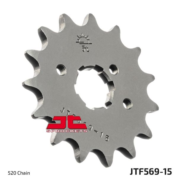 JT Sprockets 520 15Z grof getand binnendiameter 21 mm/25 mm voor Yamaha YFM Wolverine Bruin Hunter Raptor, Kawasaki Z Warrior ER Moto 4 FW Big